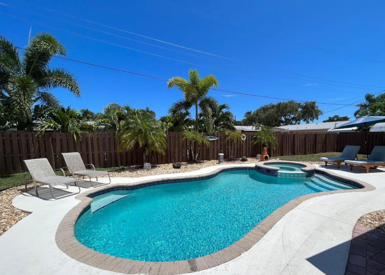 Paradise 4 Min To The Beach With Private Heated Pool Deerfield Beach Exteriör bild